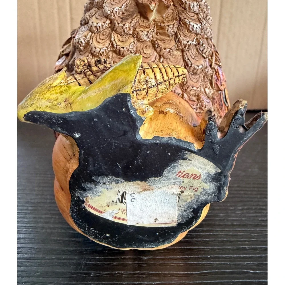 Harvest Traditions Resin TurkeyFigurine Thanksgiving Decor AutumnCenterpiece 7in